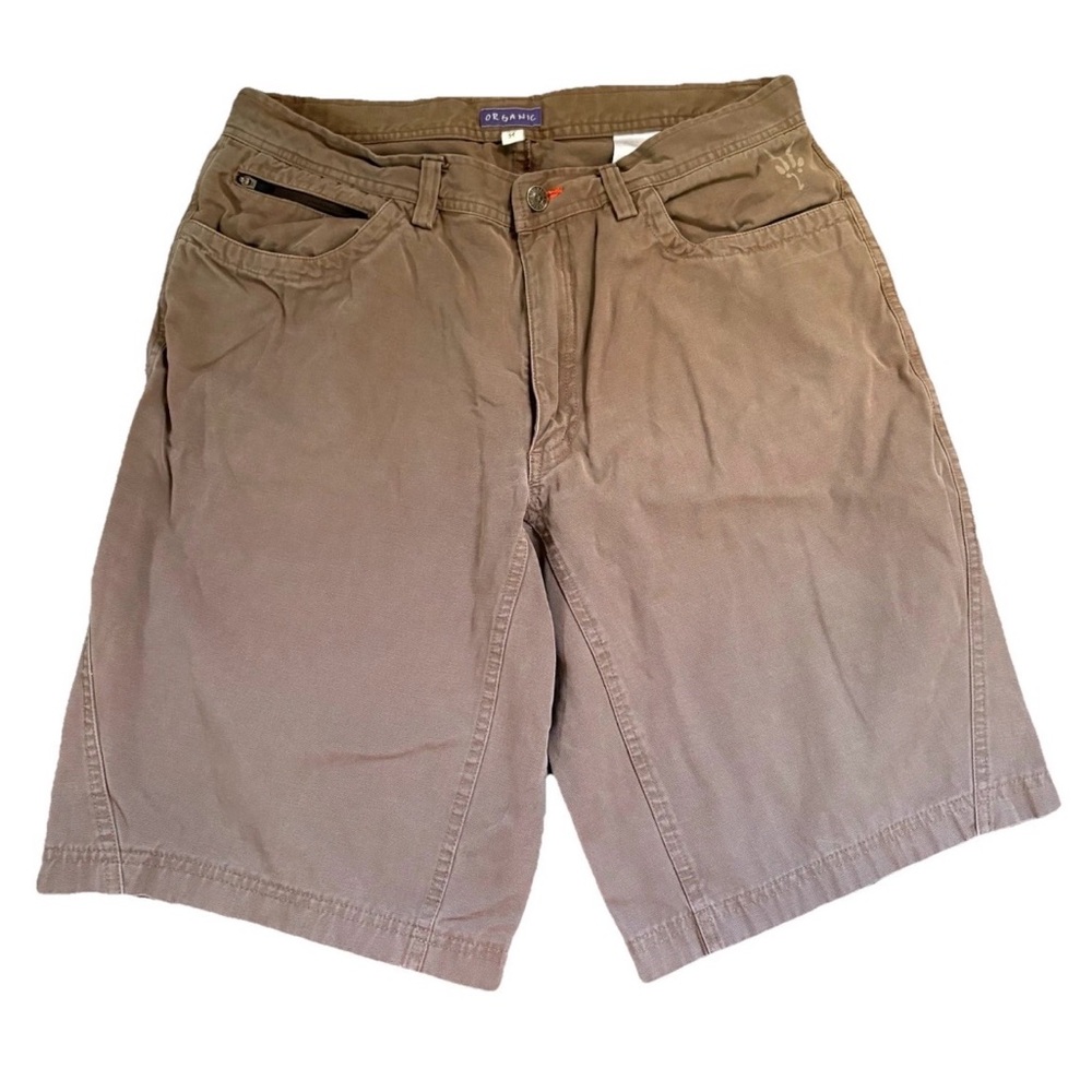 Ibex Brown Chino Shorts Organic Cotton Mens Size 34 Outdoor